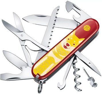 Швейцарський ніж Victorinox Huntsman червоний у подарунковому пакованні Год собаки 2018 (1.3714.E7) 4007274 фото