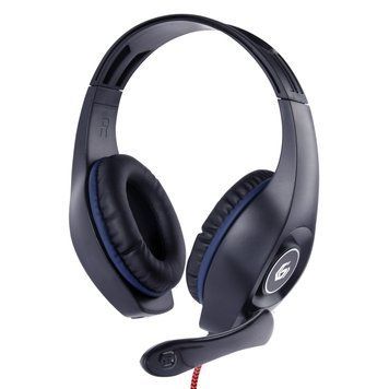 Наушники с микрофоном GHS-05-B, игровые, регулятор громкости, черный с синим GHS-05-B 1604914 фото
