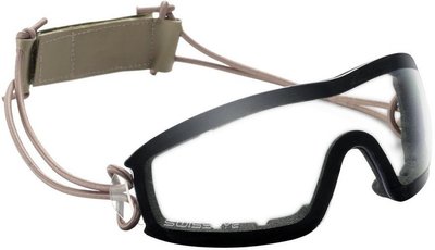 Очки защитные Swiss Eye Infantry Черные Прозрачное стекло 23700554 фото