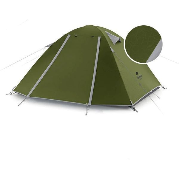 Намет двомісний Naturehike P-Series NH18Z022-P, 210T/65D, темний Хаки 88604 фото