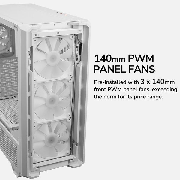 Корпус Cougar MX600 RGB, белый MX600 RGB White 1606608 фото