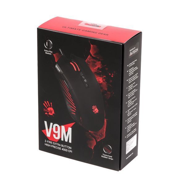 Миша ігрова A4-Tech Bloody V9M, чорна, з підсвічуванням, USB V9M Bloody (Black) 1604183 фото