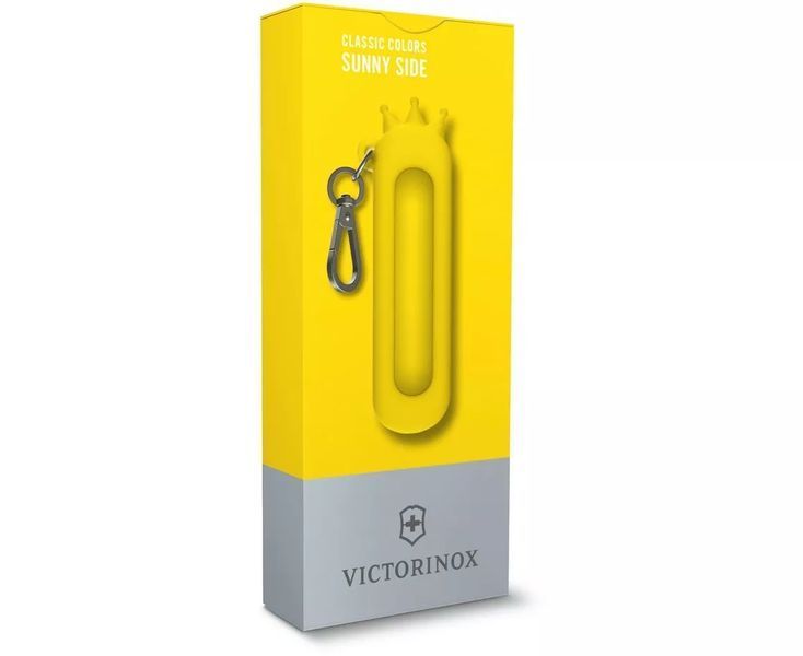 Чохол силіконовий Victorinox Crown Sunny Side для ножів Classic 58мм 1-2 шари Жовтий (4.0450) V77553329 фото