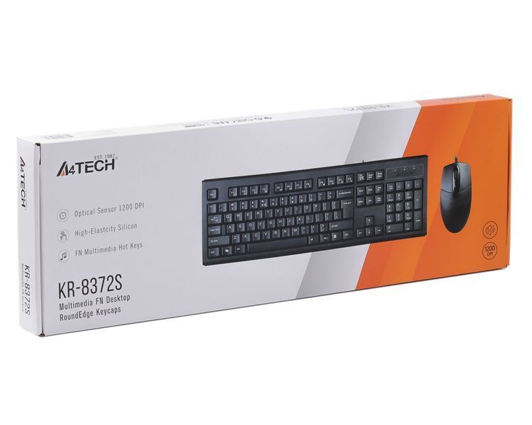 Комплект A4Tech клавіатура+мишка KR-83+OP-720S, USB, Чорна KR-8372S (Black) 1605449 фото