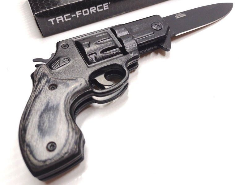 Ніж Tac-Force з руків'ям у вигляді пістолета TF-760BGY 4008605 фото