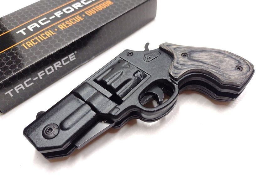 Ніж Tac-Force з руків'ям у вигляді пістолета TF-760BGY 4008605 фото