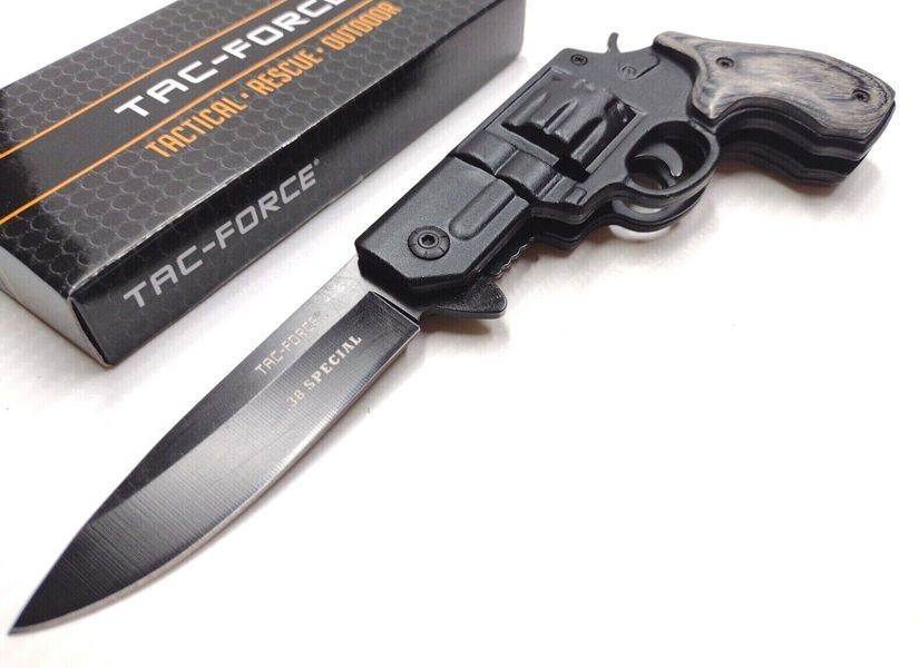 Ніж Tac-Force з руків'ям у вигляді пістолета TF-760BGY 4008605 фото