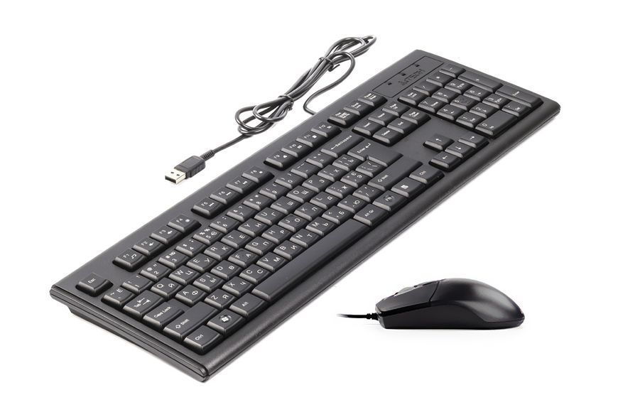 Комплект A4Tech клавіатура+мишка KR-83+OP-720S, USB, Чорна KR-8372S (Black) 1605449 фото