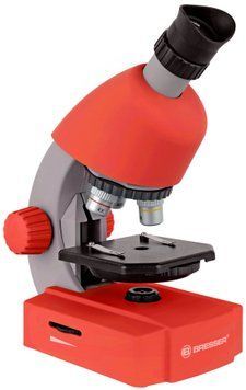 Мікроскоп Bresser Junior 40x-640x Red з набором для дослідів і адаптером для смартфона 8851300E8G000 фото