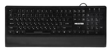 Клавиатура Maxxter KB-301-UL, USB, подсветка клавиш, черного цвета KB-301-UL 0200262 фото