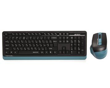 A4Tech Fstyler FGS1035Q, комплект беспроводной клавиатуры с мышью, черный цвет FGS1035Q (Navy Blue) 1606193 фото