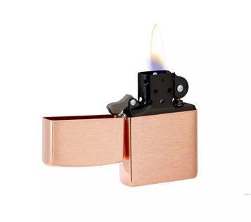 Зажигалка коллекционная бензиновая Zippo Solid Copper with Black Plated Insert ручная работа медь 48107 V77550605 фото