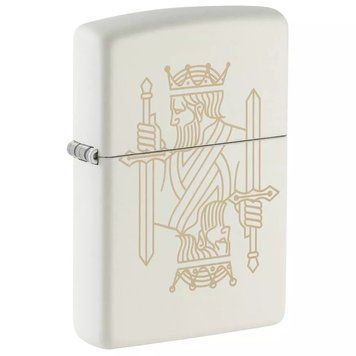 Зажигалка Zippo 214 King Queen Design Белая 49847 V77550477 фото