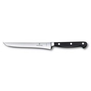 Кухонный кованый нож Victorinox German Type обвалочный 150 мм Черный (7.7153.15) V77551364 фото