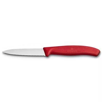 Кухонний ніж Victorinox SwissClassic для нарізки 80 мм Червоний серрейтор (6.7631) V77551535 фото