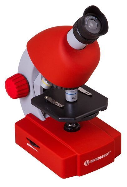 Мікроскоп Bresser Junior 40x-640x Red з набором для дослідів і адаптером для смартфона 8851300E8G000 фото