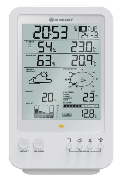 Метеостанция Bresser Weather Center 5-in-1 White 7002511 фото