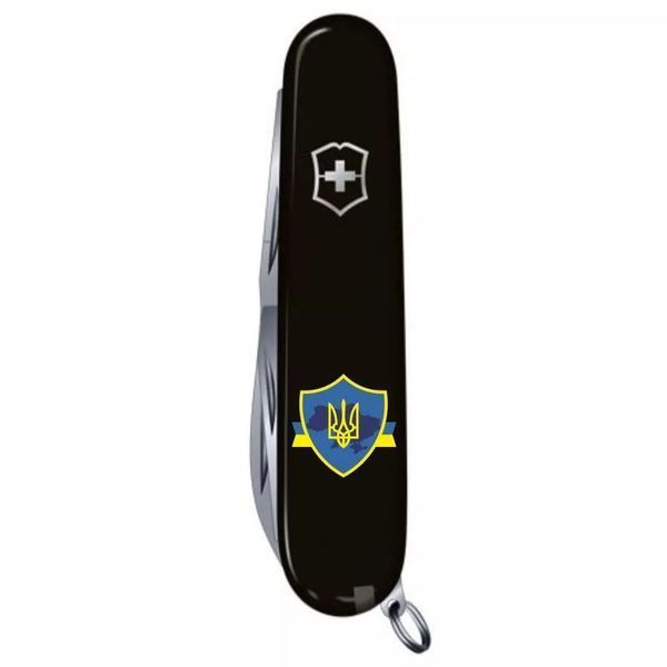 Швейцарський ніж Victorinox Spartan Ukraine Тризуб на щиті зі стрічкою (1.3603.3_T1070u) V77553062 фото