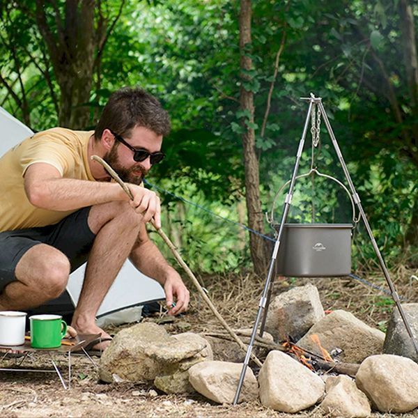 Тринога трьохсекційна для казана Naturehike Light Tripod NH17S00S-G, алюміній / сталь 62958 фото