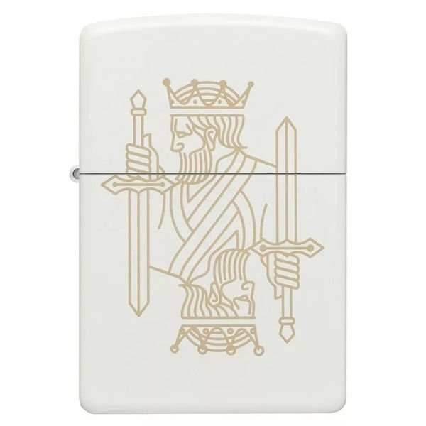 Запальничка Zippo 214 King Queen Design Біла 49847 V77550477 фото
