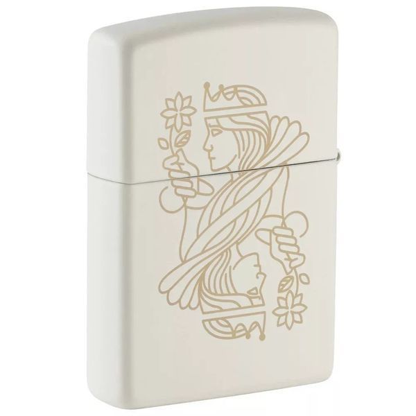 Запальничка Zippo 214 King Queen Design Біла 49847 V77550477 фото