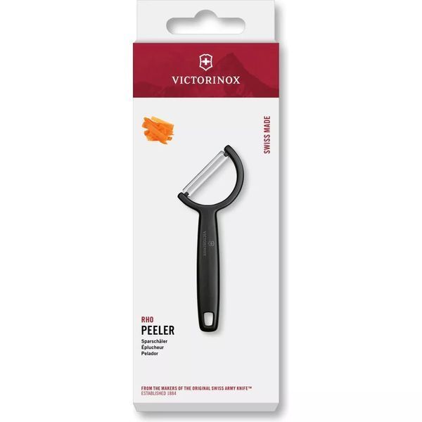 Овочечистка двостороннє пряме 16,5 см Victorinox Rho Чорний 6.0950.3 V77554359 фото