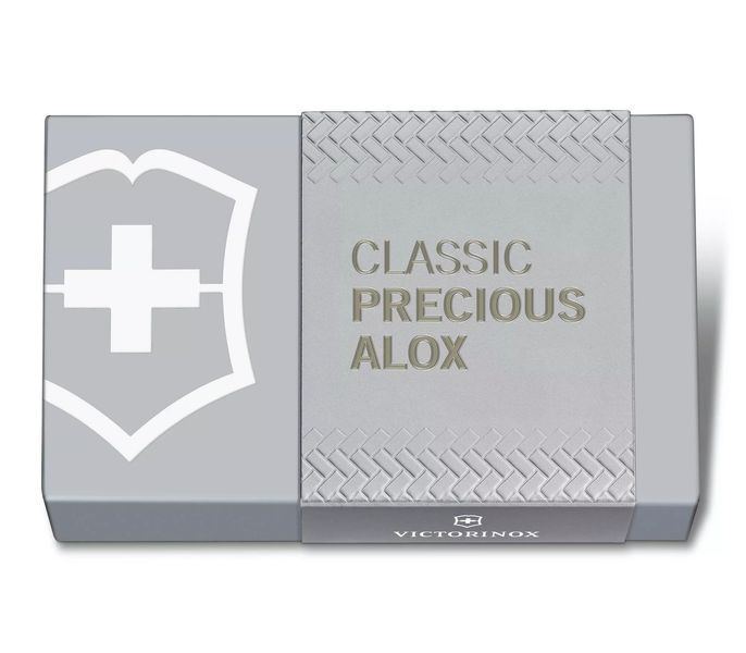 Швейцарський ніж Victorinox Classic SD Precious Alox Infinite Grey 58 мм 5 функцій Сірий рифлений (0.6221.4031G) V77552885 фото