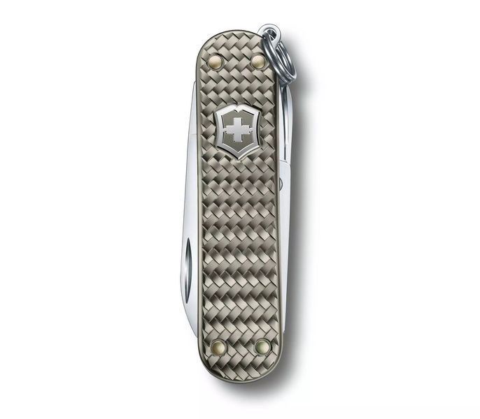 Швейцарський ніж Victorinox Classic SD Precious Alox Infinite Grey 58 мм 5 функцій Сірий рифлений (0.6221.4031G) V77552885 фото