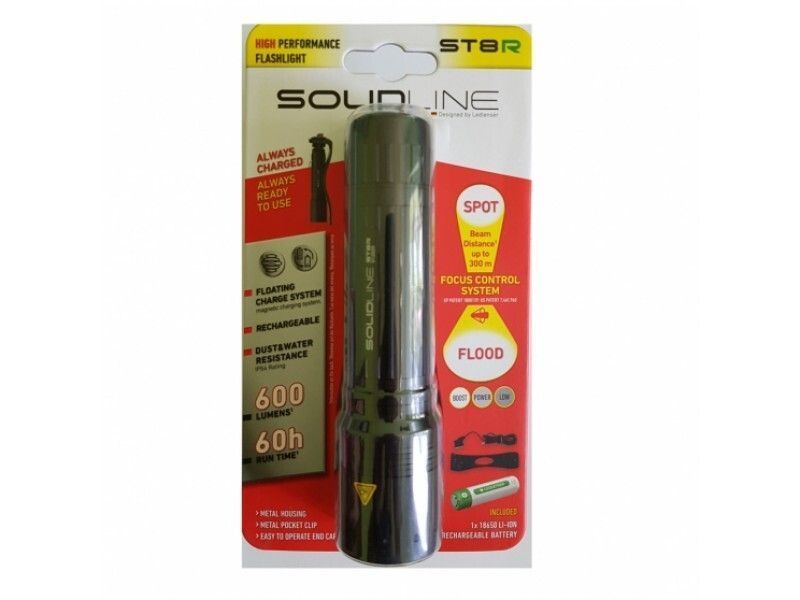 Ліхтар Solidline ST8R, заряджається, з бездротовою зарядкою та настінним кріпленням, 600/250/10, блістер 502215 6008993 фото