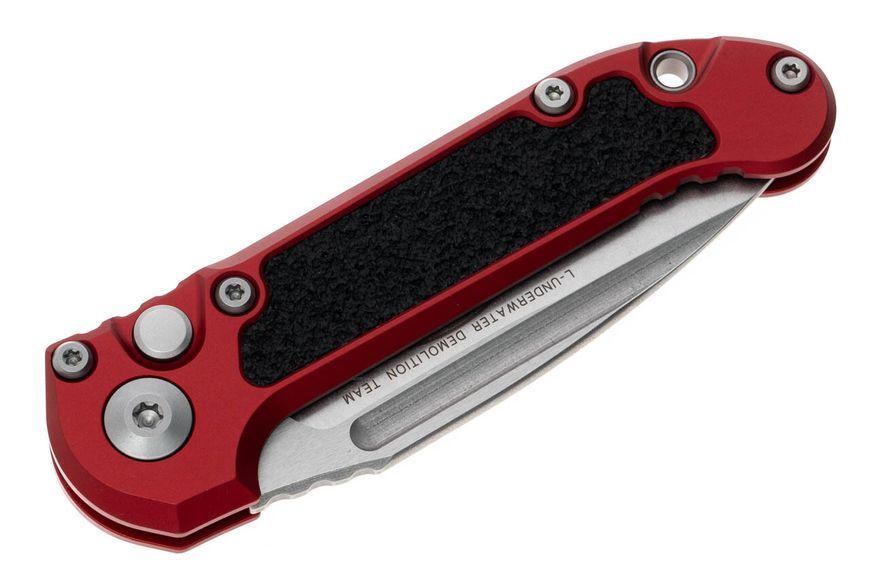 Нож Microtech L.U.D.T. S/E Gen III stonewash клинок красная рукоять 1135-10RD 4009450 фото
