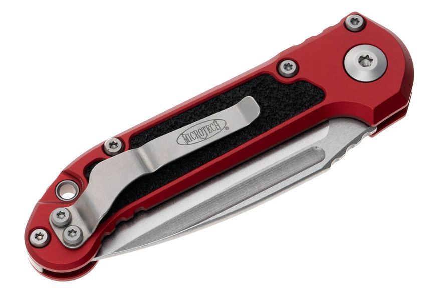 Нож Microtech L.U.D.T. S/E Gen III stonewash клинок красная рукоять 1135-10RD 4009450 фото