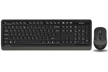 A4Tech Fstyler FG1010S, комплект беспроводной клавиатуры с мышью, черный+серый цвет FG1010S (Grey) 1605451 фото