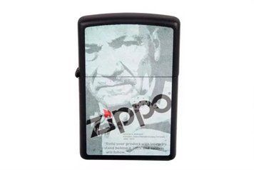 Зажигалка Zippo LIGHTER 218 DEPOT Zippo BLACK MATTE 28300 V77550744 фото