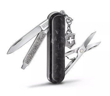 Швейцарський ніж Victorinox Classic SD Brilliant Carbon 58 мм 5 функцій рукоятка з карбону (0.6221.90) V77552871 фото