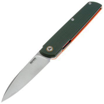 Нож SRM Qrick 408L-GX Sandvik14C28N G-10 Зелено-Оранжевый 408L-GX 4009297 фото