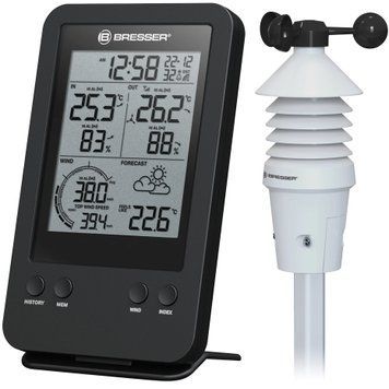 Метеостанция Bresser Wind Gauge 3-in-1 Profi Black 7002531 фото