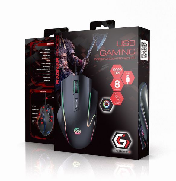 Оптична ігрова мишка Gembird MUSG-RAGNAR-RX300, USB інтерфейс MUSG-RAGNAR-RX300 1606264 фото