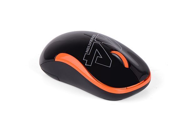 Миша A4-G3-300N USB V-Track , бездротова, 1000dpi, чорний + помаранчевий G3-300N (Black+Orange) 1604185 фото