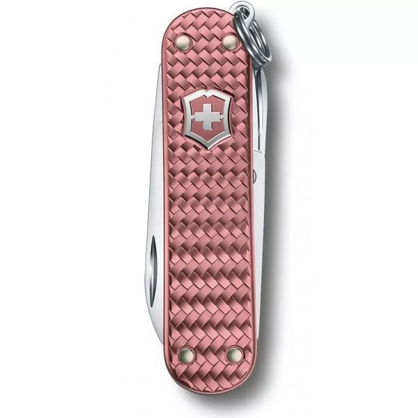 Швейцарський ніж Victorinox Classic SD Precious Alox Gentle Rose 58 мм 5 функцій Рожевий рифлений (0.6221.405G) V77552883 фото