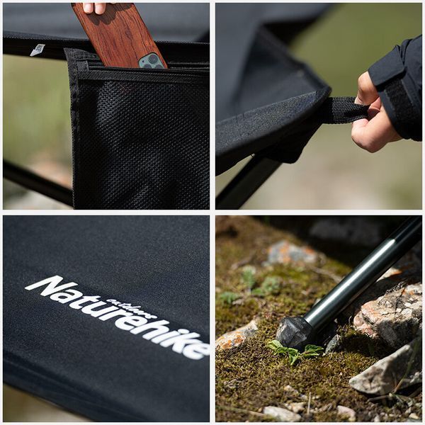 Гамак розкладний одномісний Naturehike Outdoor Folding Hammock NH20JJ011, 300D Oxford, Чорний 84658 фото
