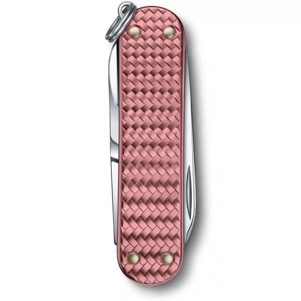 Швейцарський ніж Victorinox Classic SD Precious Alox Gentle Rose 58 мм 5 функцій Рожевий рифлений (0.6221.405G) V77552883 фото