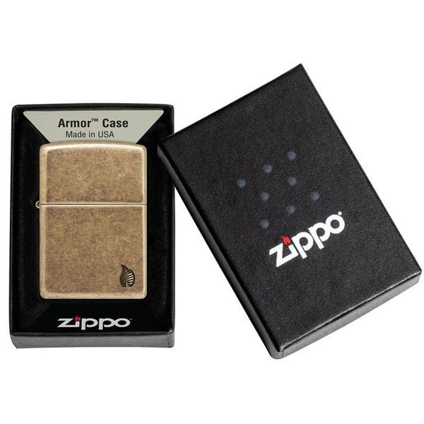 Запальничка Zippo 29561 Armor Antique Brass Flame Design V77553899 фото