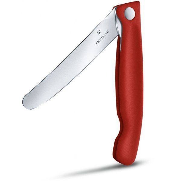 Ніж кухонний складний Victorinox SwissClassic 11 см заокруглений Червоний блістер 6.7801.FB 4009019 фото