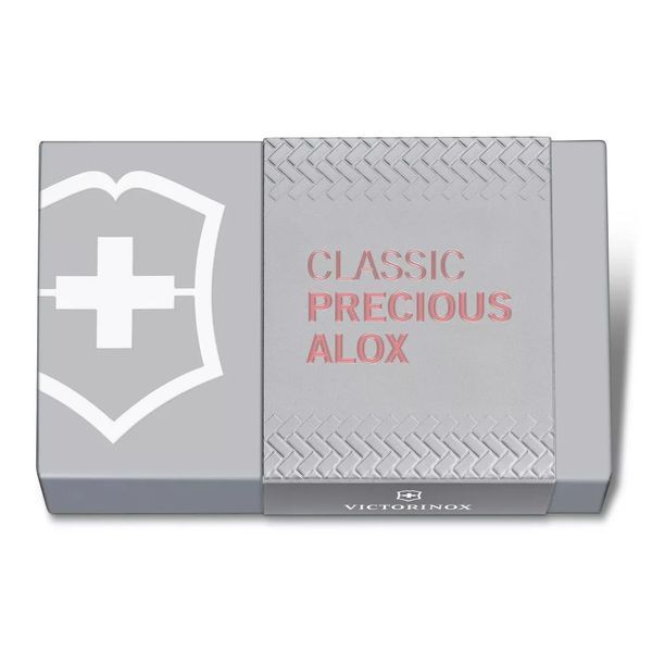 Швейцарський ніж Victorinox Classic SD Precious Alox Gentle Rose 58 мм 5 функцій Рожевий рифлений (0.6221.405G) V77552883 фото