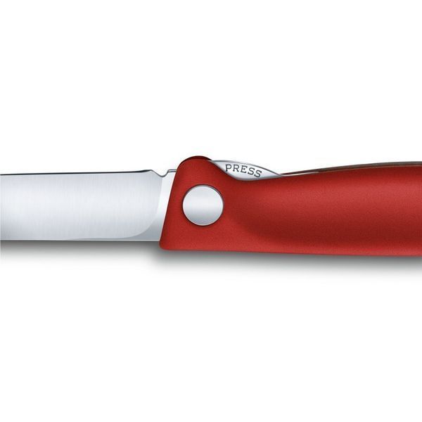 Ніж кухонний складний Victorinox SwissClassic 11 см заокруглений Червоний блістер 6.7801.FB 4009019 фото