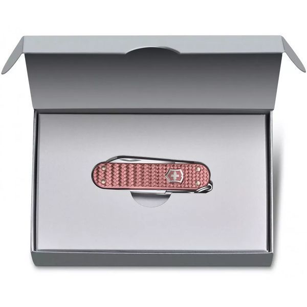 Швейцарський ніж Victorinox Classic SD Precious Alox Gentle Rose 58 мм 5 функцій Рожевий рифлений (0.6221.405G) V77552883 фото