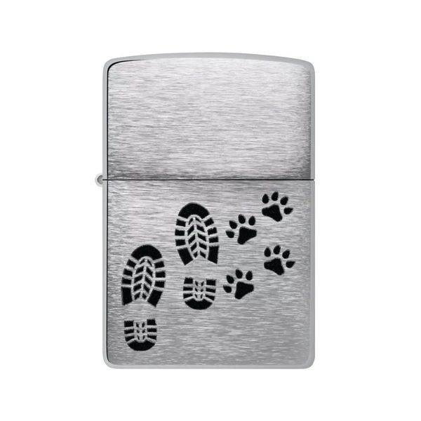 Зажигалка Zippo Footprints Design Серебристый 46322 V77550892 фото