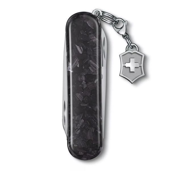 Швейцарський ніж Victorinox Classic SD Brilliant Carbon 58 мм 5 функцій рукоятка з карбону (0.6221.90) V77552871 фото