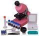 Микроскоп Bresser Junior 40x-640x Pink с набором для опытов и адаптером для смартфона 8851300CRG000 фото 6