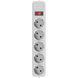 Мережевий фільтр Maxxter SPM5-G-10G сірий, 3 м кабель, 5 розеток SPM5-G-10G 1004126 фото 2